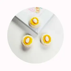 Cabochon pipih kue es krim donat makanan tiruan untuk dekorasi ponsel, magnet kulkas, jimat lendir, aksesori Resin DIY