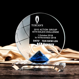 Hot Sale Corporation Business Excellent Staff Decorations Glass Crystal Handmade Eco-Friendly Customized Design Award <b>Trophy</b> - Product Image 3