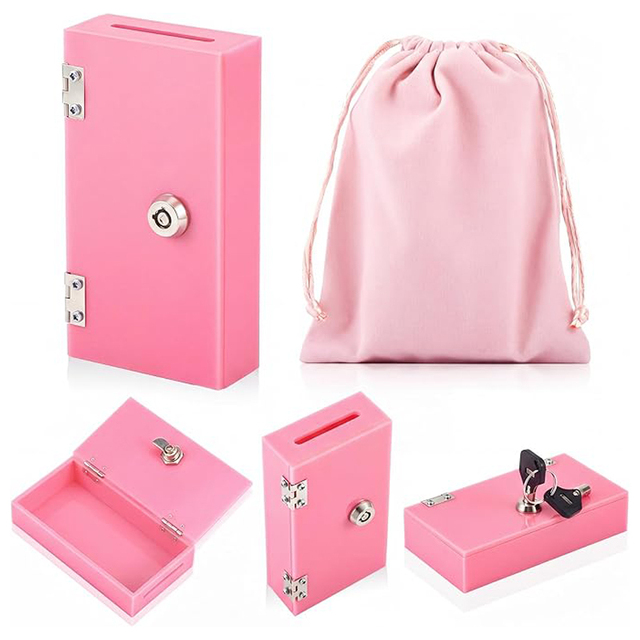 Custom Acrylic Money Box with Lock - Eco-Friendly PMMA House Shape Money Saving Box for Gift Money & Envelope Storage