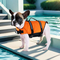 Gilet de sauvetage pour chien, gilet réglable à flottabilité ajustable avec anneau en D, gilet de flottation sportif réfléchissant pour chiens de petite/grande taille