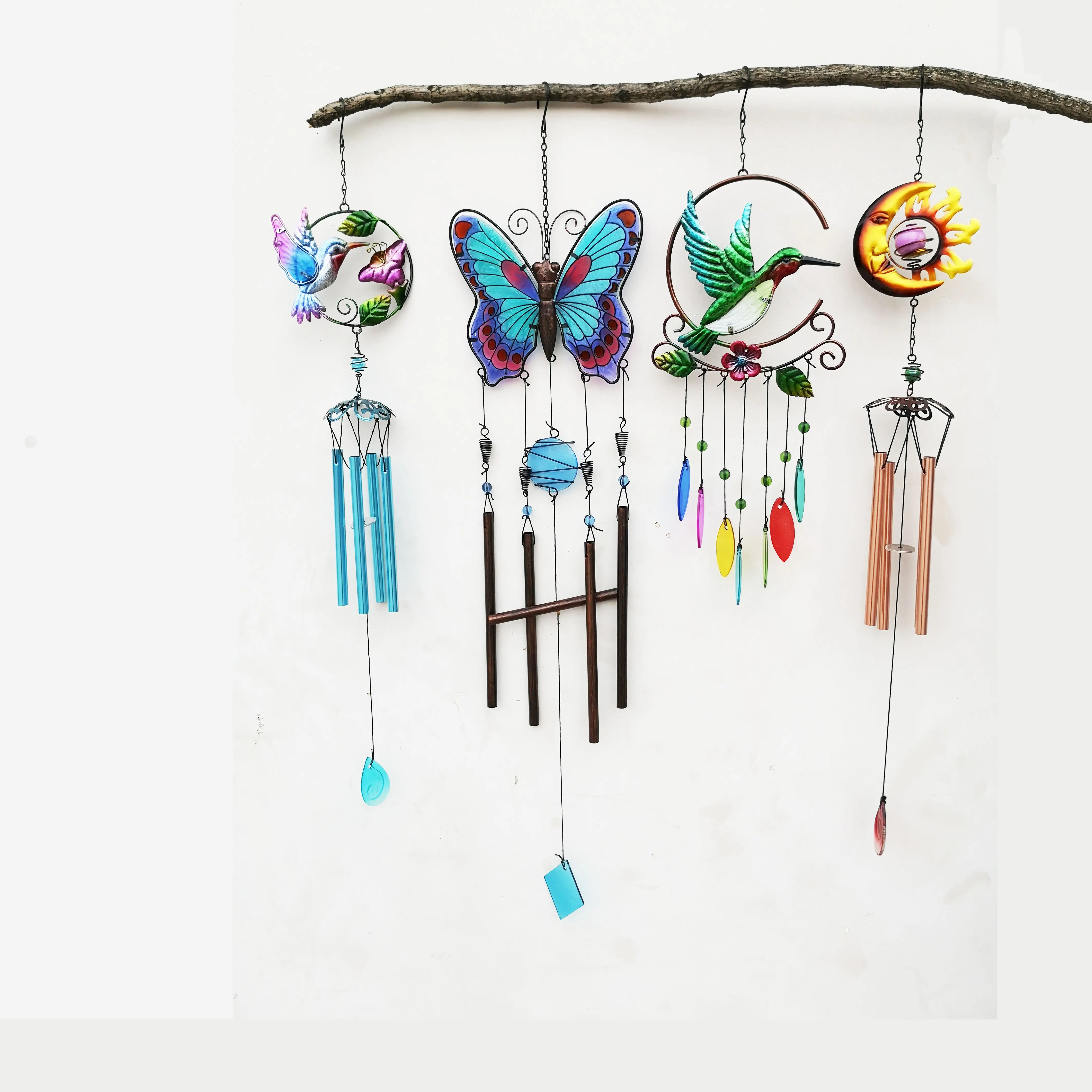 Nieuwe Kleurrijke Metalen Hummingbird En Vlinder Wind Chime Voor Outdoor/Indoor Home Garden Yard Decoratie