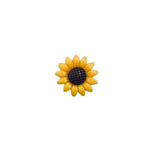 100 Piezas de Piedras Decorativas de Resina Hechas a Mano con Diseño de Girasol Amarillo Pintado, para Manualidades, Decoración de Jardín 3D, Scrapbooking, Lazos para Boda - Product Image 6