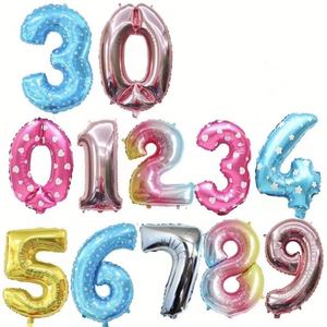 สุขสันต์วันเกิด ลูกโป่งตกแต่งปาร์ตี้ 0-9 ลูกโป่งฟอยล์ไมลาร์ขนาด 40 นิ้ว ลูกโป่งตัวเลข ลูกโป่งโกลโบส เด นูเมโรส - Product Image 1