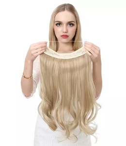 Extensiones de Cabello Halo Rubio Claro, Cabello Humano Virgen Remy, Extensiones de Cabello Halo Invisibles, Color Natural, Cómodas para Uso Diario - Product Image 2