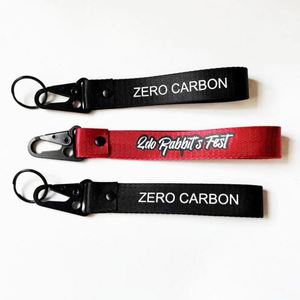 High Quality Fancy Give Away Embroidery Fabric <b>Keychain</b> Custom Embroidered <b>Keychain</b> Promotional Polyester Nylon <b>Personal</b> - Product Image 1