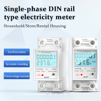 Medidor de Energía Inteligente Monofásico para Riel DIN, Monitoreo Solar Industrial |   Precisión de Clase 0.5 |   RS485 Modbus-RTU |   5(80)A 220V |