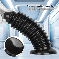 Dildo anal géant en PVC noir pointu de 8 cm, fileté, pour pegging, extra-large, super-épais, unisexe, surdimensionné, fabriqué à Dongguan