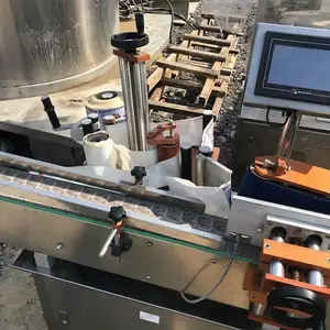 Automatic Double Side Label Pasting Printing Machine For Wine Tin Can Sticker Labeling Machine For Flat Pet Jar Round Bottle