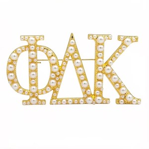 Spilla di Perle Personalizzabile Sorority <span class=keywords><strong>Jack</strong></span> <span class=keywords><strong>Jill</strong></span> Fondato 1938, Emblema Sorority Phi Delta Kappa - Product Image 3