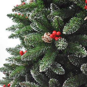 Unlit màu xanh lá cây vân sam nhân tạo Cây giáng sinh với PE & PVC chi nhánh lời khuyên, đầy đủ bản lề Xmas cây với có thể gập lại Cơ Sở Kim loại - Product Image 4