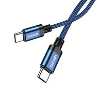 Kabel Data Pengisian Cepat 60W Harga Pabrik KAKUSIGA, USB Type C ke Type C, Kabel Pengisian Daya PD USB 2m, Fleksibel dan Nyaman