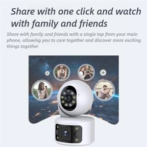 Caméra réseau intelligente V380 HD avec vision nocturne, moniteur intérieur sans fil WiFi pour bureaux, magasins, maisons, affichage à distance activé - Product Image 4