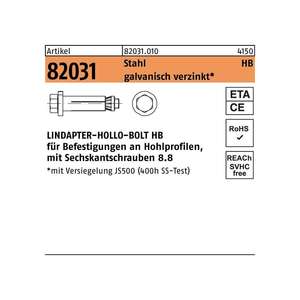 Lindapter Cavidad espiga R 82031 M. 6-kantschraube XMM - Product Image 1