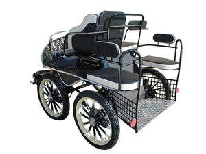 Calèches, chariot à chevaux, charrette à chevaux noire ZD-PM05 pour visites de Marathon, à vendre - Product Image 4