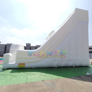 Château gonflable commercial tout blanc pour enfants, toboggan gonflable, parcours d'obstacles gonflable - Product Image 2