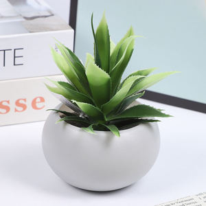 Planta <span class=keywords><strong>Suculenta</strong></span> Artificial en Maceta Blanca, Decoración de Escritorio Interior y Exterior, Plantas Artificiales de Plástico, Decoración para el Hogar - Product Image 2