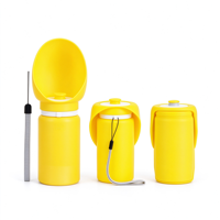 Bouteille d'eau pliable portable pour chien de 32 oz, anti-fuite, en silicone de qualité alimentaire, pour les promenades en extérieur, distributeur de nourriture pour animaux de compagnie