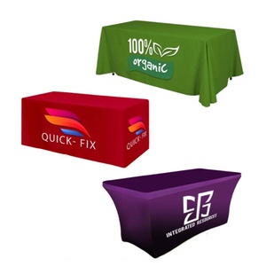 Nappe de table en polyester extensible, imprimée par transfert thermique, anti-plis, personnalisable avec logo et couleur, pour événements festifs - Product Image 1