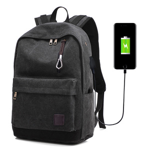 Sac à dos personnalisé en toile avec port de chargement USB pour étudiants du collège et du lycée, idéal pour les voyages et le transport d'écouteurs - Product Image 3