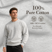 Tissu tricoté côtelé élastique 100% coton écologique GRS/OCS de haute qualité 210GSM pour vêtements pour enfants