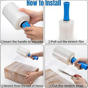 ฟิล์มยืดขนาด 100 เกจ พร้อมหูจับ ฟิล์มพันพาเลทหนาพิเศษสำหรับงานหนัก ฟิล์มหดพลาสติกอุตสาหกรรมสำหรับบรรจุภัณฑ์ - Product Image 4