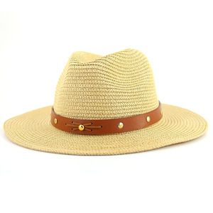 <span class=keywords><strong>2025</strong></span> mới đến mùa hè Mũ Fedora panama thời trang ngoài trời rộng vành bãi biển giấy rơm <span class=keywords><strong>hat</strong></span> - Product Image 2