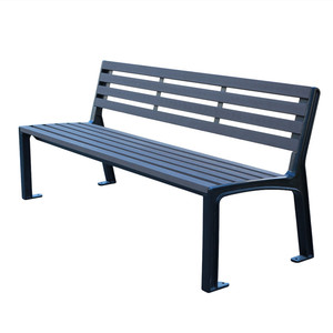 Banc d'extérieur commercial en bois résistant à l'eau pour parc, siège urbain en plastique et bois pour espace public - Product Image 3