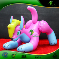 Jouets gonflables animaux loup rose personnalisés de haute qualité, gonflables loup SPH, ballon de dessin animé, cône pour chien