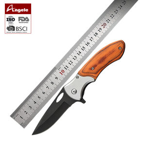 Dao gấp bỏ túi ngoài trời chuyên nghiệp, tùy chỉnh, cán gỗ, thép không gỉ 3cr13, OEM - Product Image 6