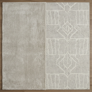 Tapis géométrique moderne noué à la main - Product Image 1