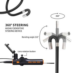 Boroscope de moteur portable avec tolérance à haute température 70 ° Sonde en tungstène, caméra pour cylindre de voiture - Product Image 3