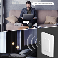 Interrupteur de lumière ZigBee intelligent à anneau étoile unipolaire sans condensateur fil neutre interrupteur à bouton-poussoir en option contrôle du rétroéclairage tuya