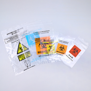 Sac de transport pour spécimens biologiques à 3 parois avec coussinet absorbant, idéal pour laboratoire et risques biologiques, avec poche intégrée - Product Image 1