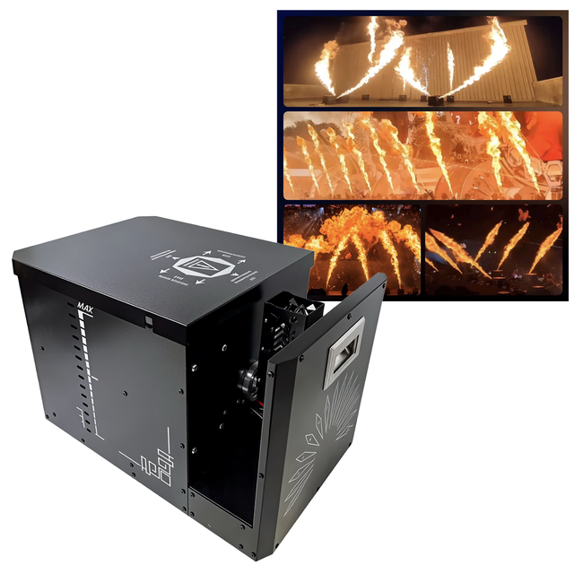 Professional SFX Rainproof Spray 8-10M Outdoor Moving Head Wave Flame Thrower Projector Machine DJ Stage Fire Machine