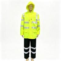 Vêtements de travail haute visibilité personnalisés pour la construction, vêtements de pluie réfléchissants, veste et pantalon imperméables respirants en Oxford