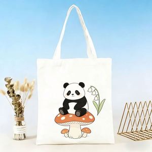 Bolsa de Lona Personalizada con Estampado de Faro, Velero, Gaviota y Red de Pesca, Asa de Cuero con Remaches, Bolsas de Compras Náuticas para Mujer - Product Image 3