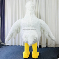 Costume de mascotte d'oie blanc combinaisons gonflables 2M costume de mascotte gonflable de performance de marche d'oie