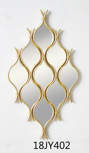 Swt Hoge Kwaliteit Antiek Messing Gouden Lange Wandmontage Decoratieve Vanity Bladgoud Spiegel - Product Image 2