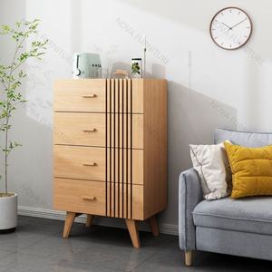 Juegos de muebles de dormitorio para apartamento NOVA Resort, cama King Size, camas dobles de estilo escandinavo, marco de cama con plataforma de madera maciza de roble - Product Image 5