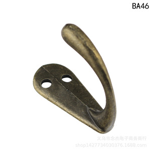 Antique Style Zinc Alloy <b>Wardrobe</b> Hook Ba46 Wall Mount 36mm Height <b>Small</b> Single Hook For Closet Storage - Product Image 4