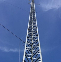 Menara Telekomunikasi Tahan Angin 3 Kaki, Berdiri Sendiri, Struktur Baja Komunikasi Galvanis Celup Panas, Menara Lattice, Stasiun 5G