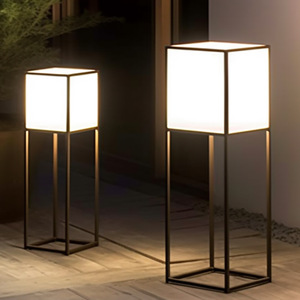 Lámpara de suelo LED impermeable para exteriores, diseño cuadrado, para jardín, terraza, balcón, césped, iluminación decorativa - Product Image 4