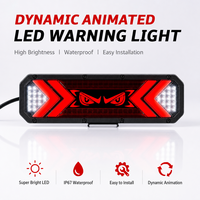 Nouveau feu arrière LED 24V Lion Dance Eye avec lentille transparente, fonctions de freinage, de marche arrière numérique et de clignotants dynamiques pour camion et voiture ENSAITE DH-116