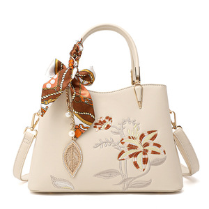 Nuevo Bolso de Mensajero de Cuero PU de Alta Calidad para Mujer, Bolsos de Diseñador Bordados, Bolsos de Hombro Cruzados de Lujo para Mujer, Bolsos Tote - Product Image 1