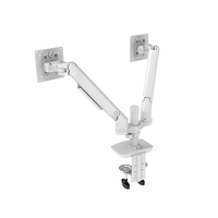 Support de moniteur à double bras X-Transfo 13-34 pouces avec fixation par pince de bureau, ressort à gaz, rotation à 360° et compatibilité VESA 75/100 mm