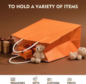 Bolsas de Compras Personalizadas de Papel Kraft Reciclable con Asa para Promoción Empresarial, Exposiciones y Comida para Llevar - Product Image 2