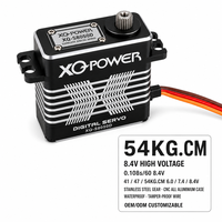 XQ-S8050D 54kg Servomoteur numérique sans noyau en métal à couple élevé, étanche, pour voitures RC 8.4V, vente en gros OEM