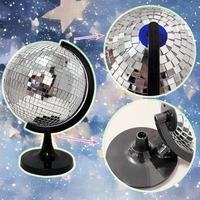 Globe disco décoratif de table, grande sphère miroir avec base, sculpture décorative moderne pour la maison, le bureau ou les fêtes