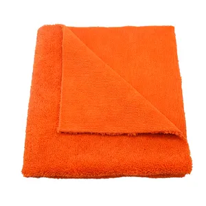 优质超细纤维无边洗车毛巾40x40cm厘米吸水高短绒超细纤维布，用于汽车细节