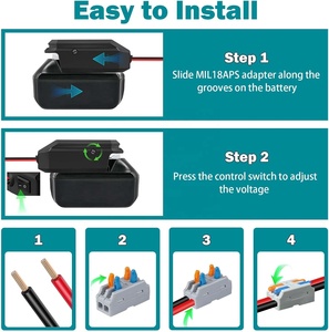 Convertitore Step-Down da 18V a 12V DC per Batteria <span class=keywords><strong>Mak</strong></span> Tas 18V, Adattatore Buck per Accendisigari per Utensili Elettrici da Auto e Frigoriferi per Auto - Product Image 6